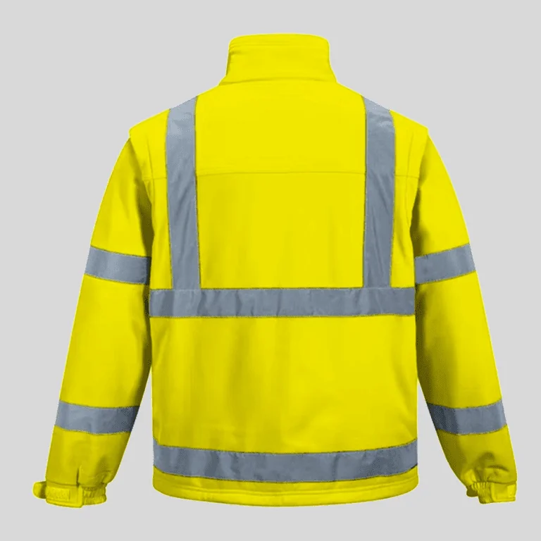 Long sleeve light road work safety life reflective bomber jacket - Image 3