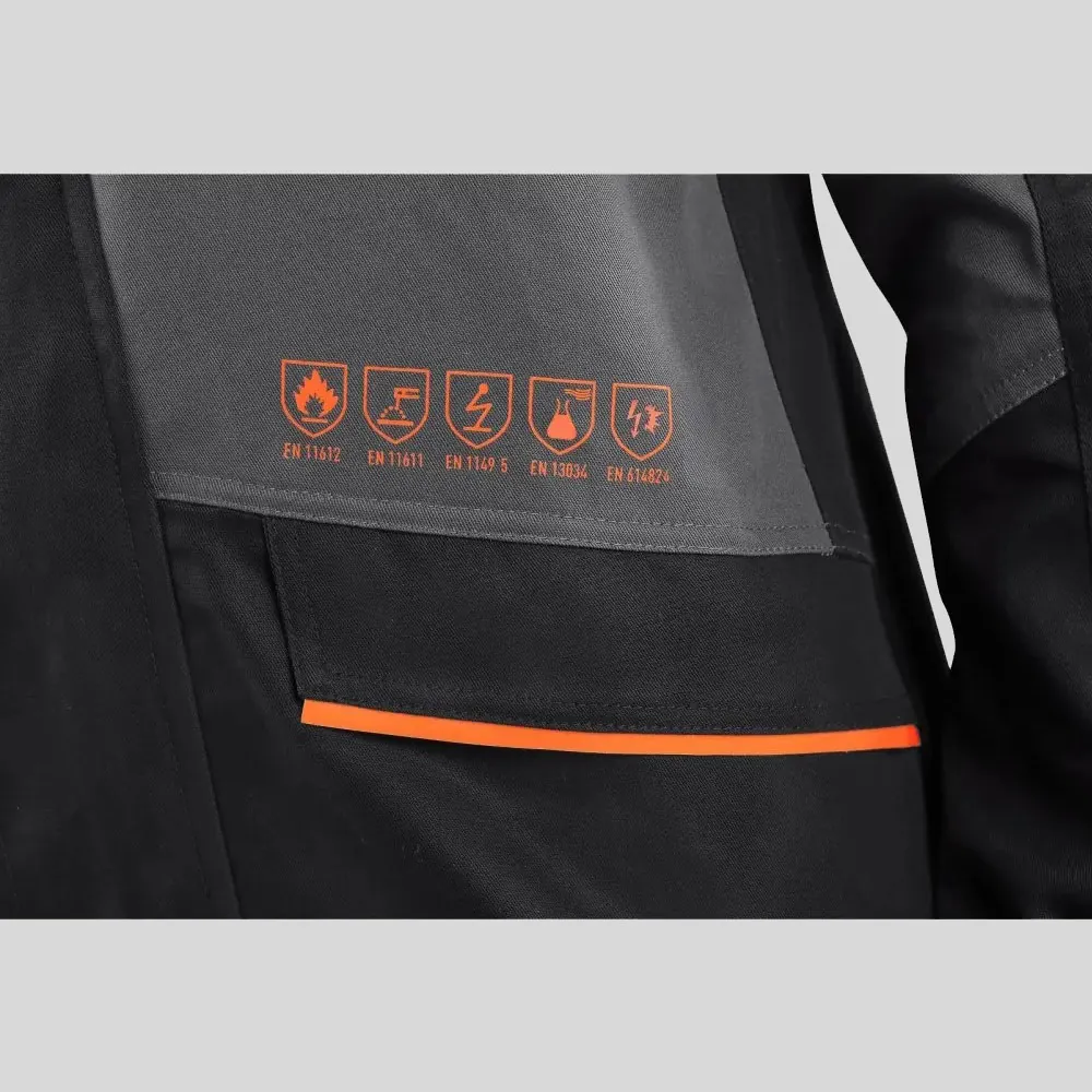 Q&Q WorkTech-Multi Protective Jacket – Grey/Black - Image 4