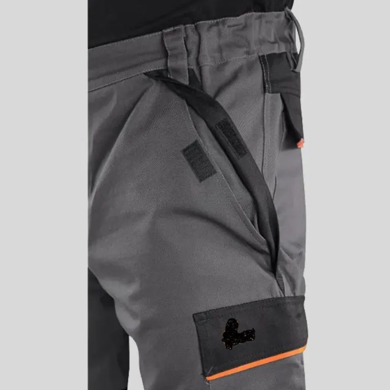 Q&Q WorkTech-Multi Protective Trousers – Grey/Black - Image 4